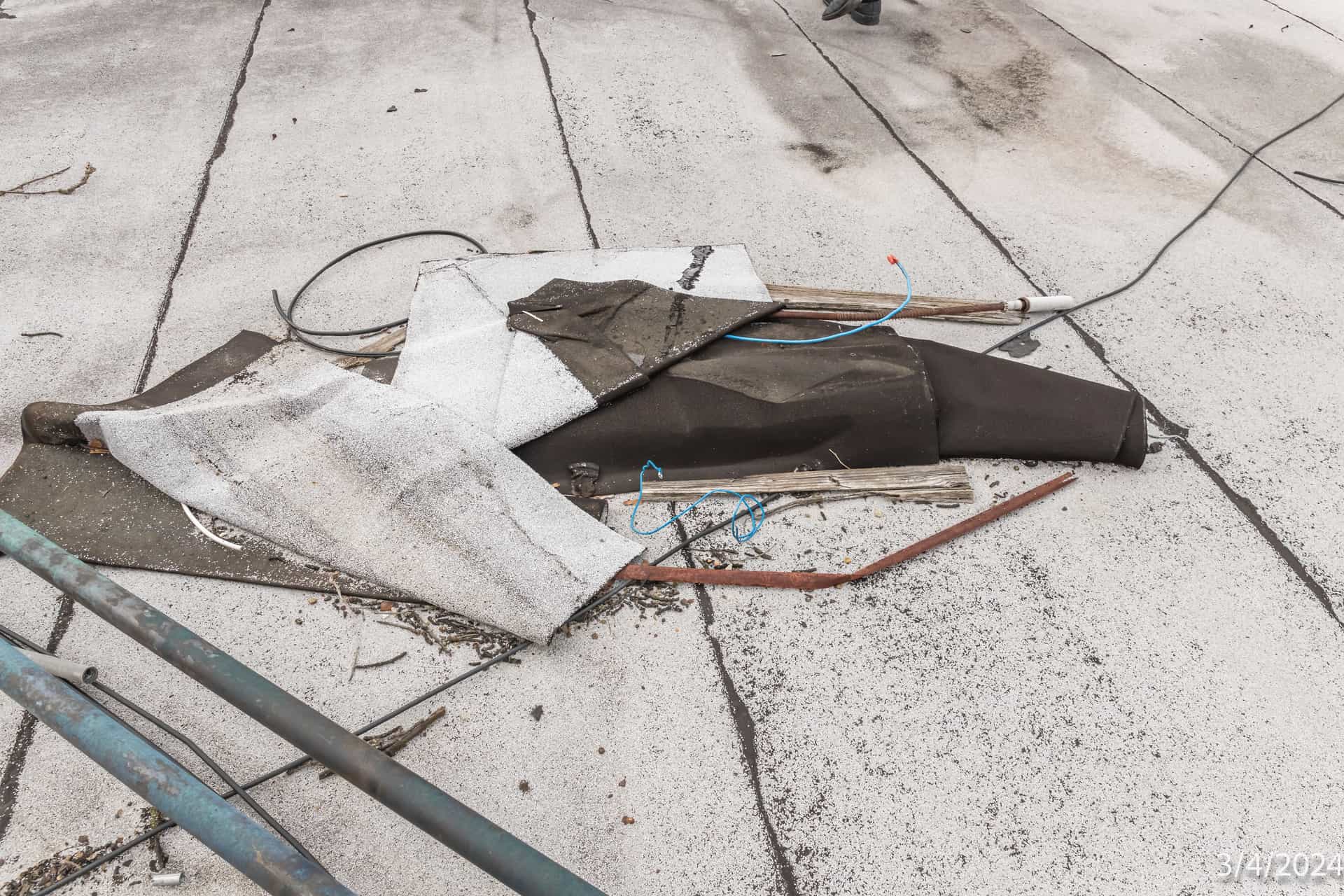 Pre-existing condition evidence page from an OpenDoors360 pre construction survey sample report, New York City, documenting a defect before adjacent work began.